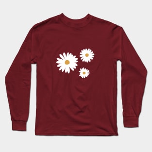 Daisies on Blush Pink Long Sleeve T-Shirt